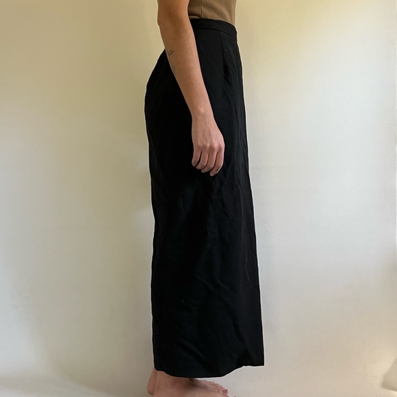 KGR Black Wool Wrap Maxi Skirt - Picture 2 of 7
